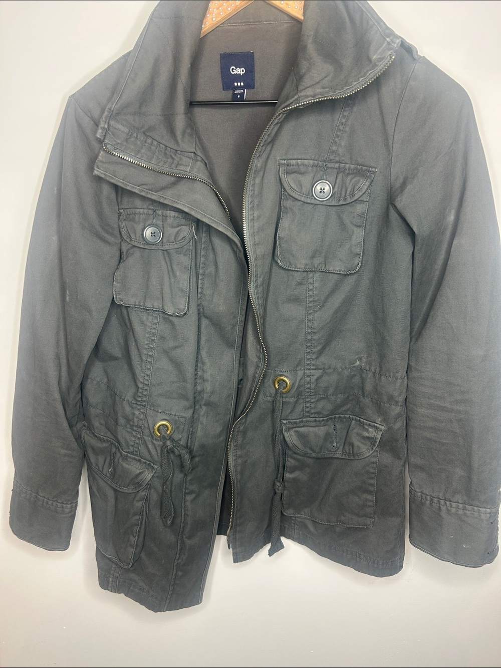 GAP womens blue gray Field Jacket